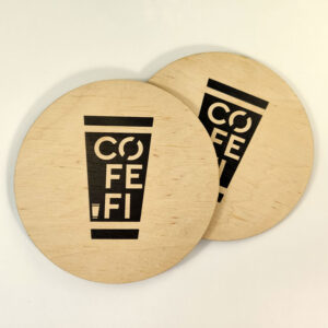 “Cofe.fl” cup coaster by Vizinform