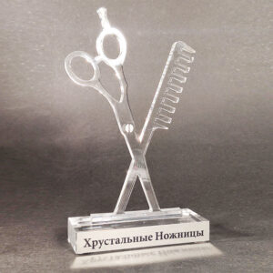 “Crystal Scissors” acrylic award by Vizinform
