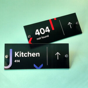 lass Wall Mount Office Sign with UV Print by Vizinform
